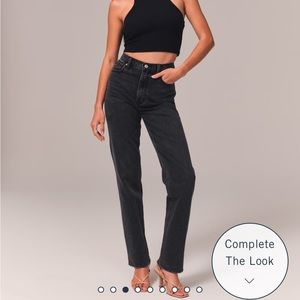 Abercrombie & Fitch The 90’s Straight Ultra High Rise jeans.Size 27. Color Black